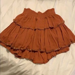 Free people orange skirt